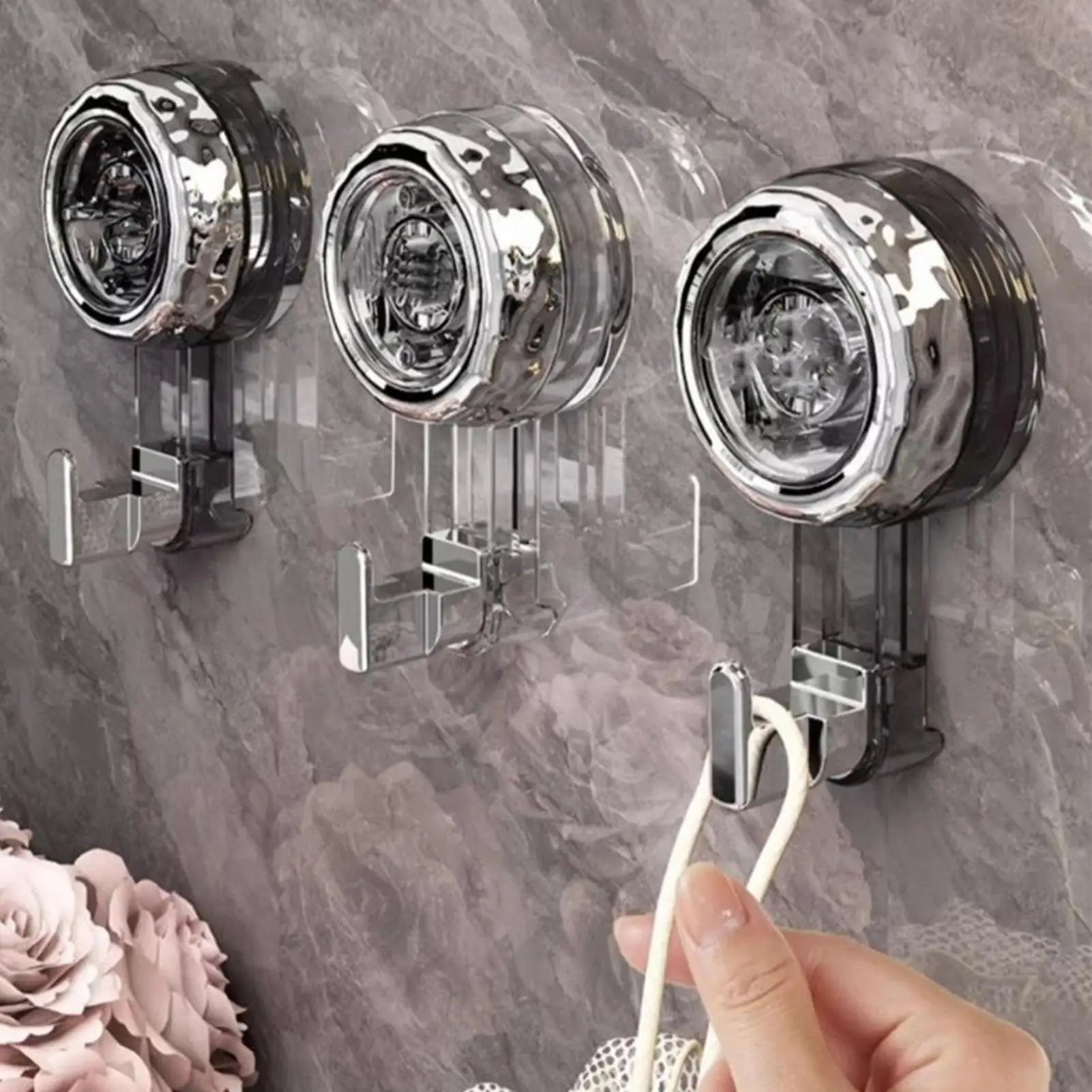1PC Suction Cup Hooks Vacuum Reusable Shower Hooks Heavy Duty Clothes Hook Traceless Clothes Hook Hanger Storage Hooks Zpaxo