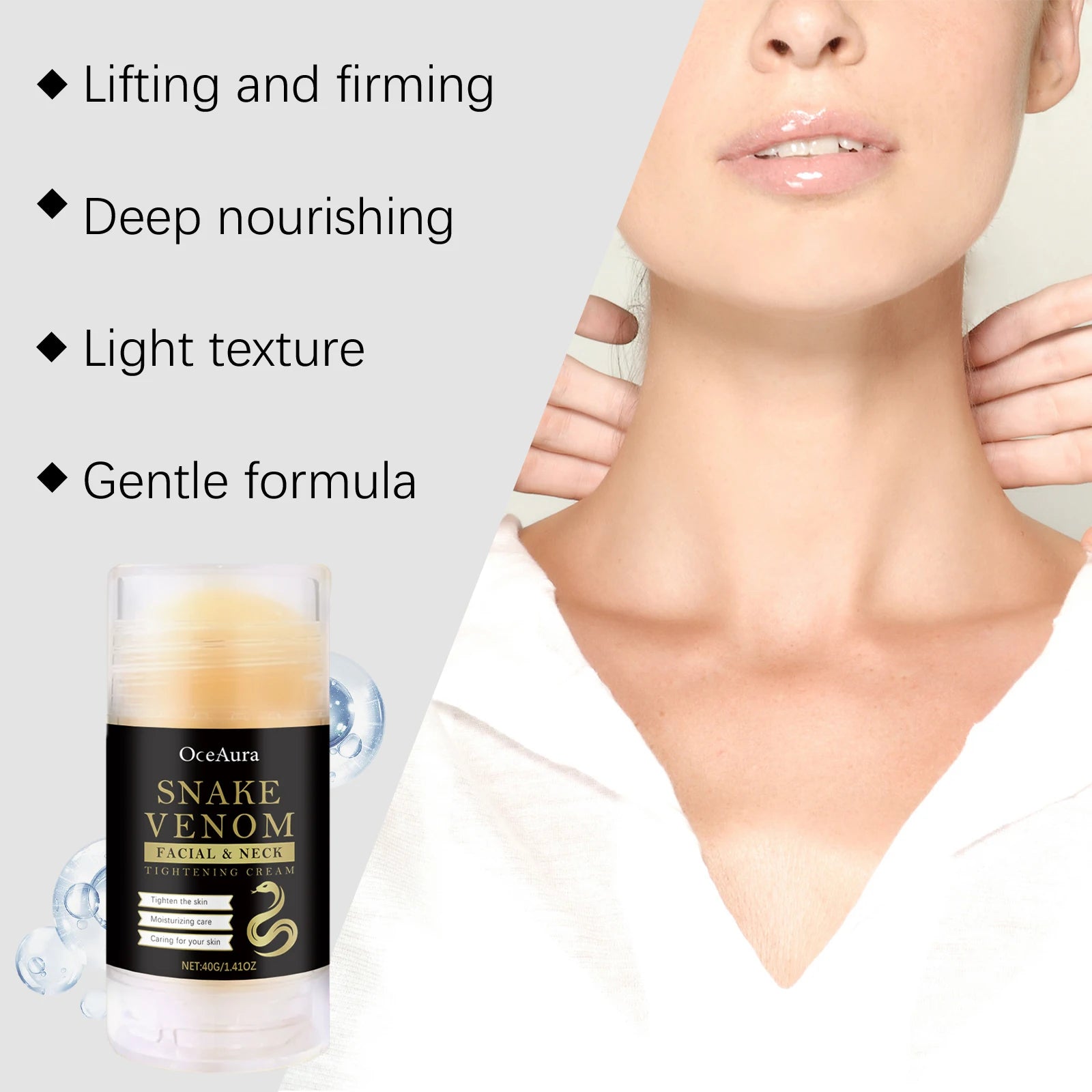 OceAura Snake Venom Neck Firming Cream Stick | Anti-Aging Neck Firming Cream Zpaxo