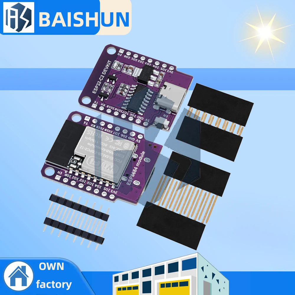 ‌for wemos D1 Mini Ultimate IoTDe-vKit-ESP32-C2/ESP8684/ESP8266 Multi-Chip Board with Dual-Mode WiFi+BT,CH340G Serial forArduino Zpaxo