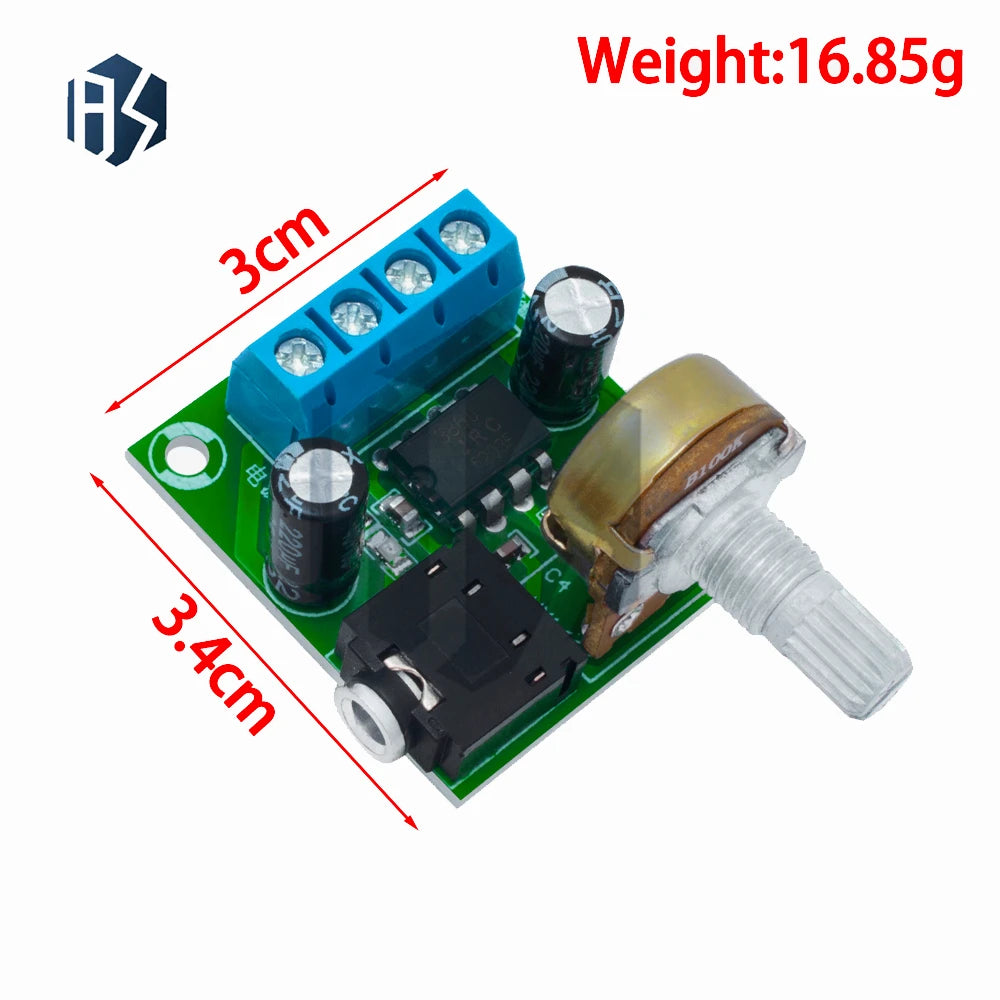 LM386 3V-12V DC Audio Amplifier Module – Mini Compact, Adjustable Gain & Volume for DIY Speaker Builds Zpaxo