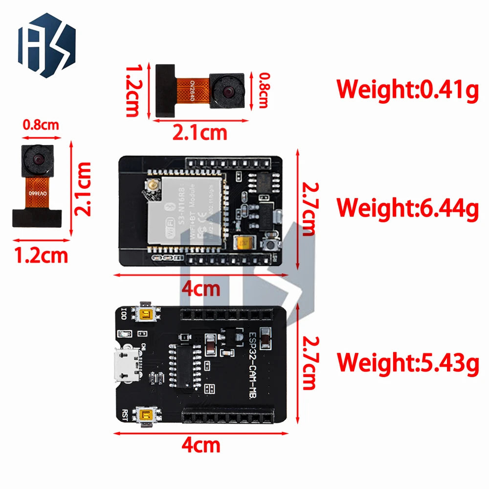High-Performance ESP32-S3-N16R8 CAM Development Board – WiFi Bluetooth with OV2640/OV3660 Camera for IoT DIY Zpaxo