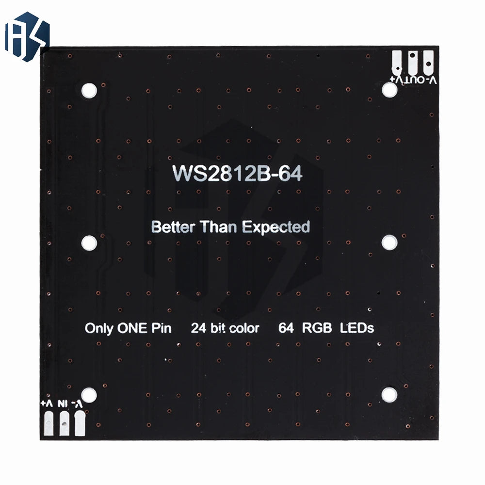 ‌WS2812 8x8 RGB LED Matrix – 64 Programmable 5050 Addressable LEDs with Arduino/Raspberry Pi Zpaxo