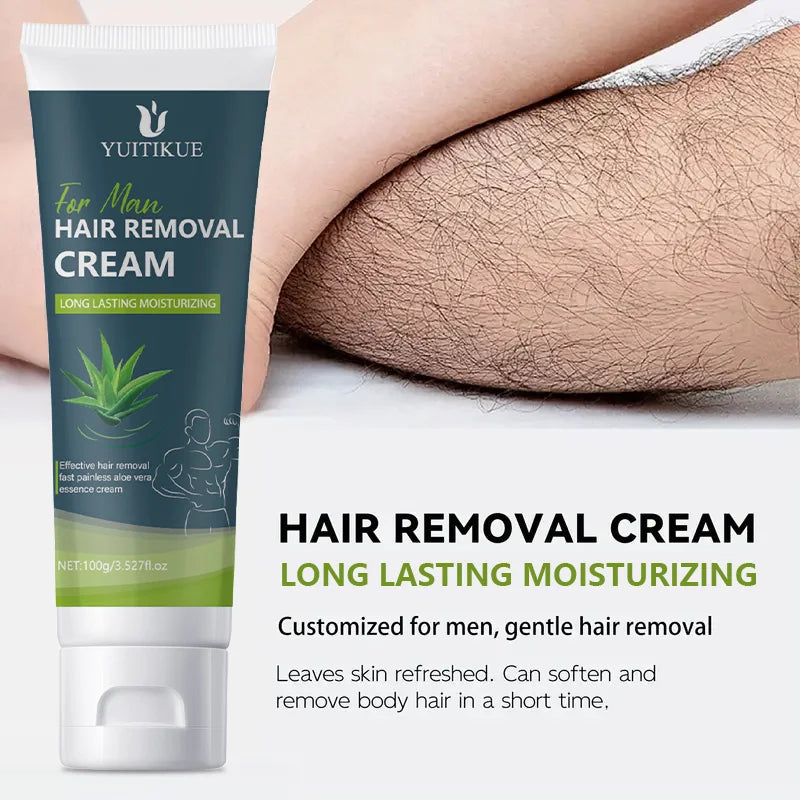 YUITIKUE Men's Hair Removal Cream – Sensitive Skin, 100g Hair Removal Cream Zpaxo