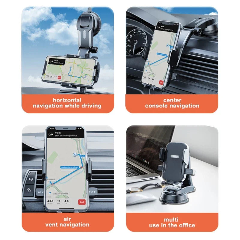 Universal Car Dashboard Phone Holder Auto Cellphone Stand for GPS Navigation Desk Windshield Hanging Bracket Zpaxo
