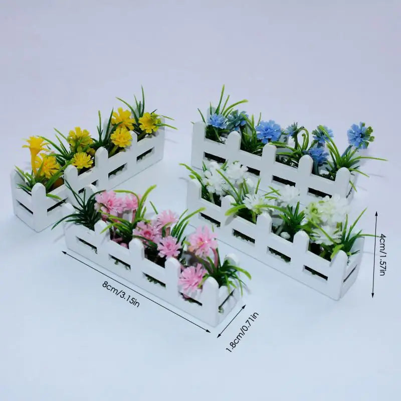 Dolls House Micro Landscape Ornament 1 12th Scale Simulation Flower Zpaxo