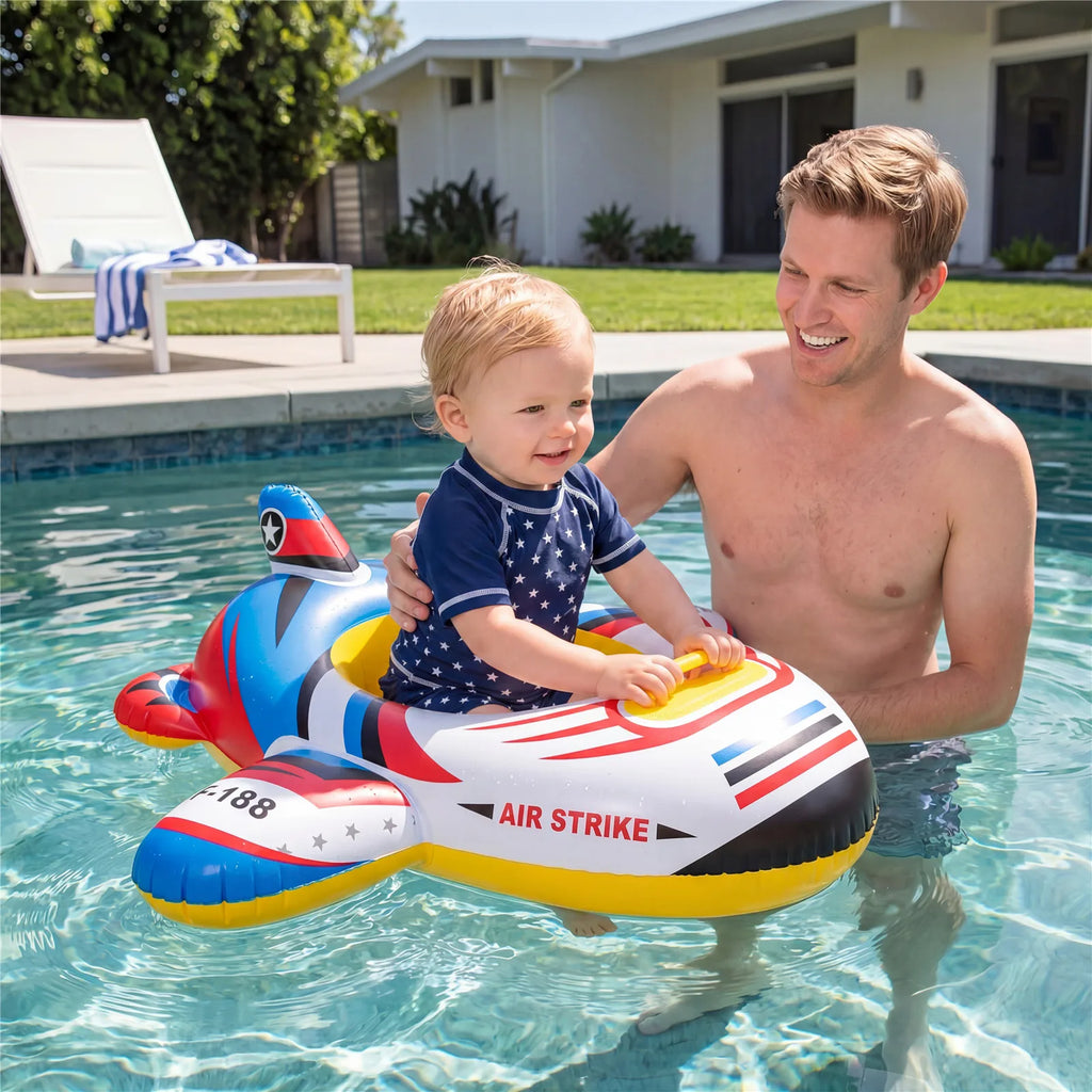 Baby Swimming Pool Float Cute Car Design Kids Toddler Inflatable