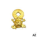 Fengshui Lucky Frog Wallet Charm Money Biting Golden Alloy Amulet Zpaxo A2