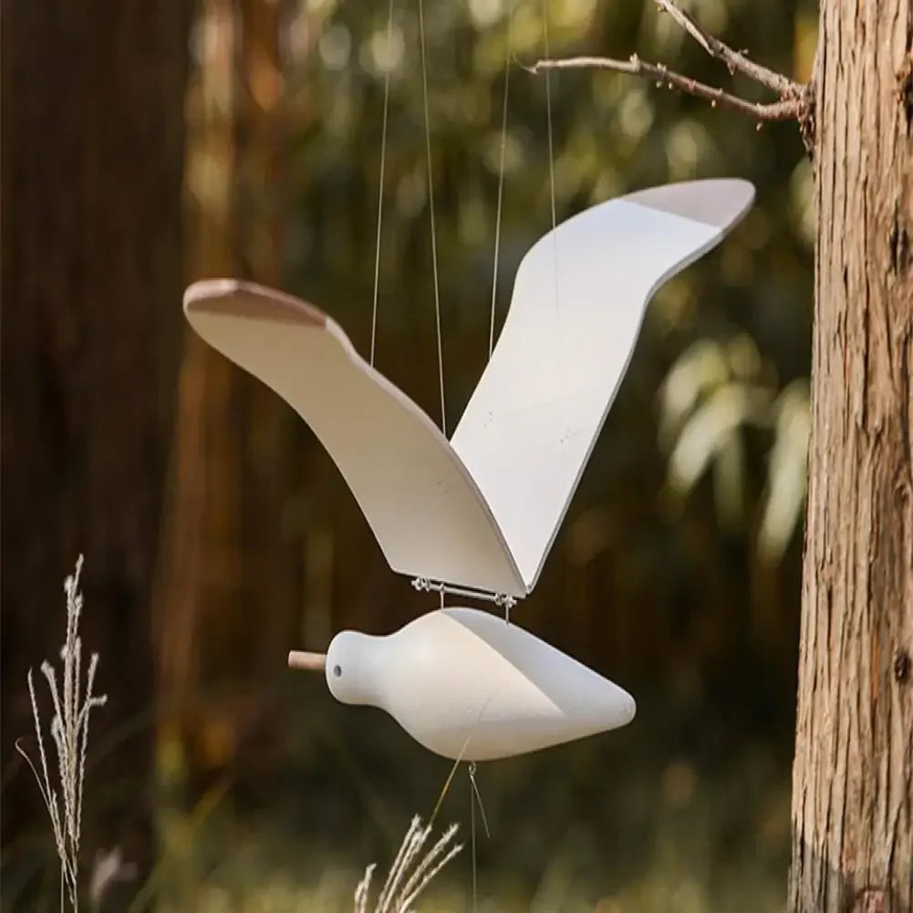 Creative Wall Hanging Fly Seagull Bird Wooden Children Baby Bedroom