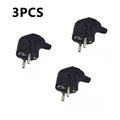3PCS 4.8mm EU Schuko Plug Male Replacement Outlets Rewireable 250V 16A IP44 Connector Electeic Socket For Power Extension Cable Zpaxo black