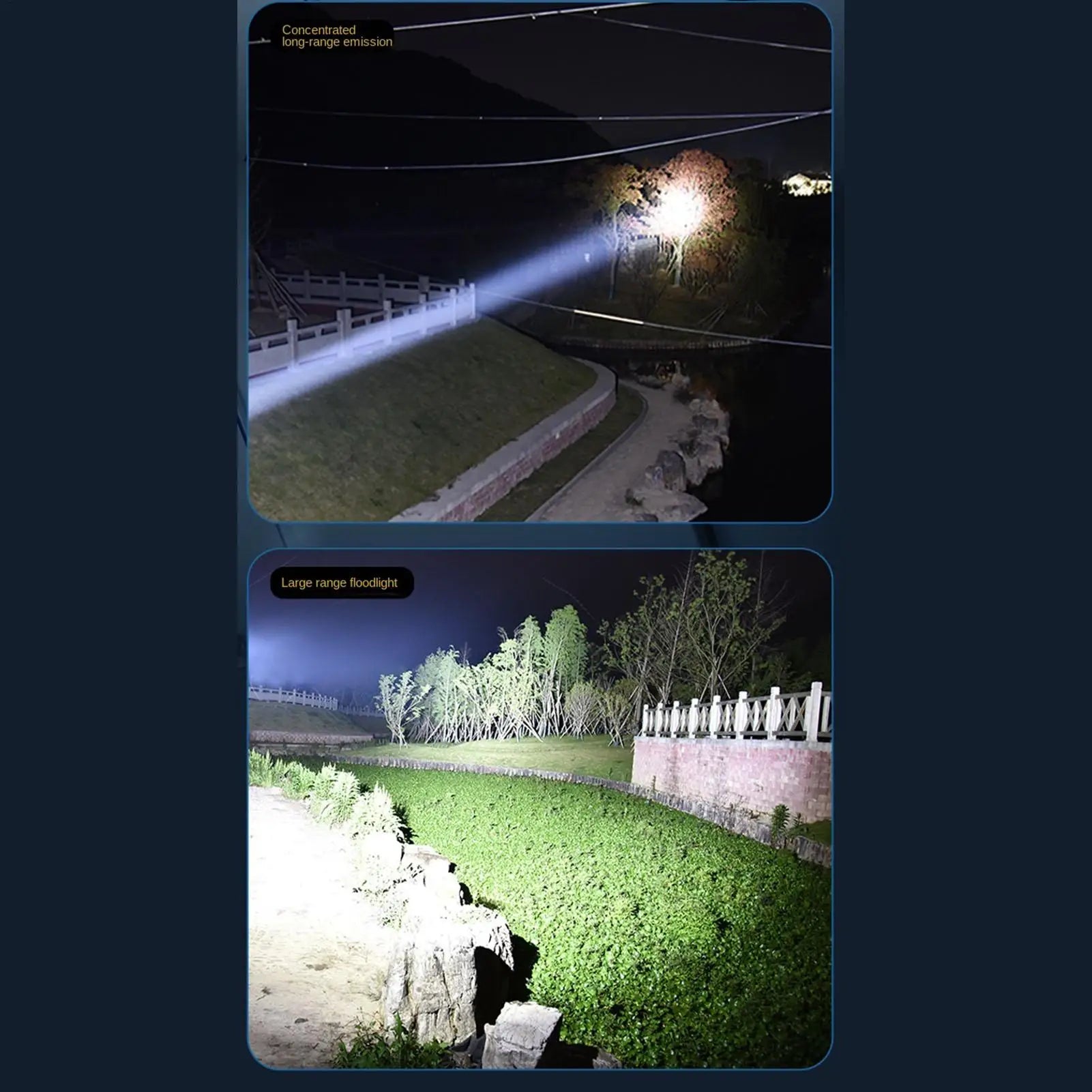 Flashlight Keychain LED 8-Mode Rechargeable Camping Torch Waterproof