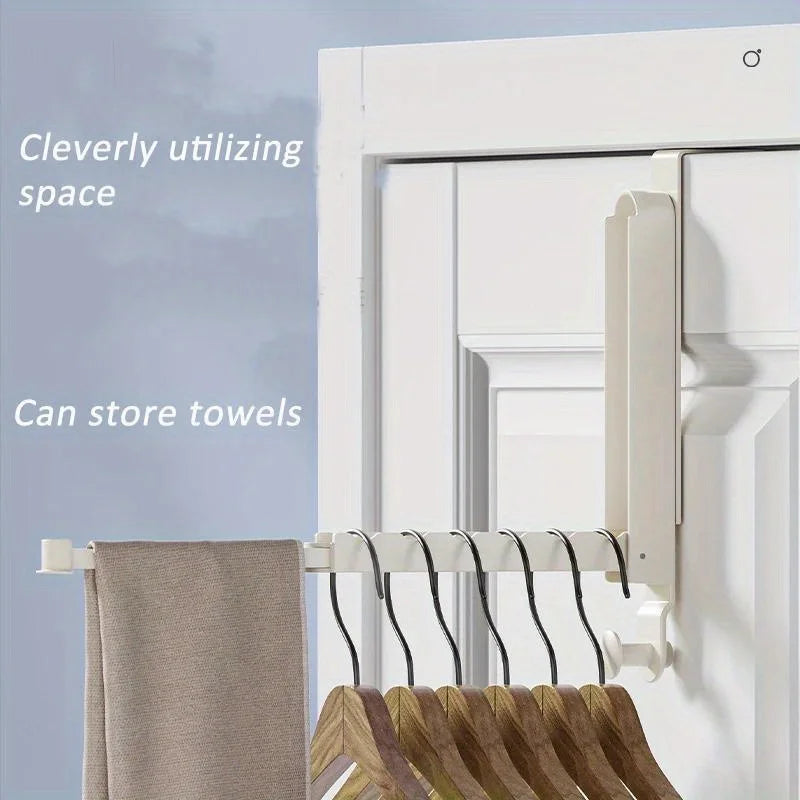 Multifunctional 5-Segment Hook Portable Coat Towel Hanger No Punching