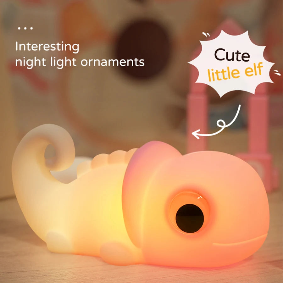LED Color-Changing Night Light – Dimmable Rechargeable Bedside Lamp