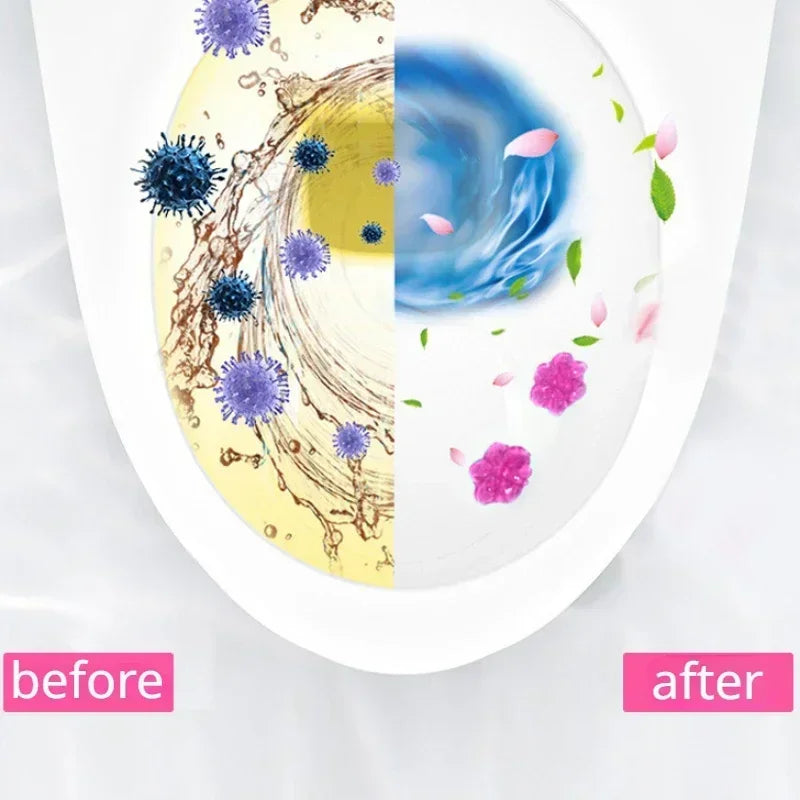 3 Toilet Cleaner Gel Flower Efficient Aromatic Deodorant Disinfection
