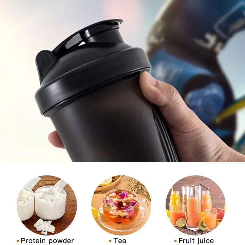 Hot 1-7PCS 400ML Blender Shaker Bottle with Scale Protein Shakes Leakproof for Powder Workout Gym Sport Mixing Cup Water Bottle Zpaxo