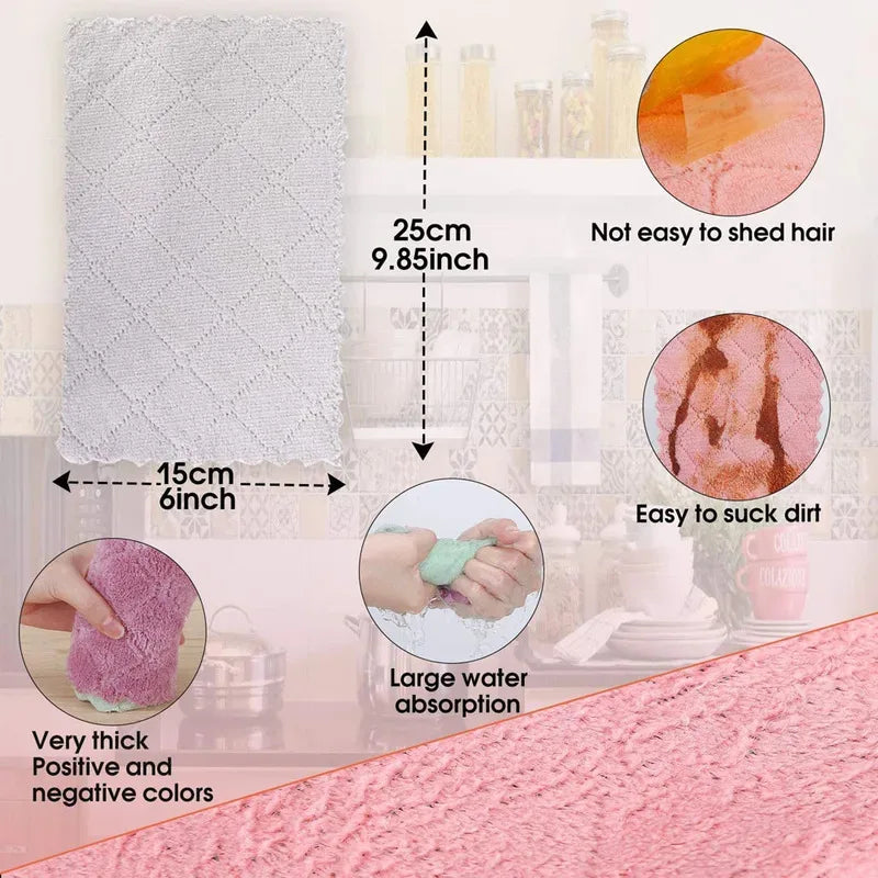 Microfiber Kitchen Dishcloths – Absorbent Cleaning Cloths