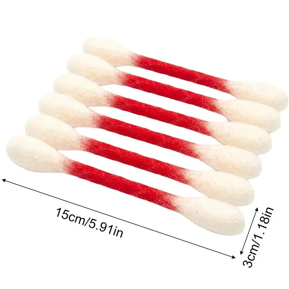 Catnip Kittens Chew Toys 6-Piece Felt Cotton Swabs For Kitten Cat Chew Toy For Indoor Outdoor Training Entertainment Park Home Zpaxo Red China Mainland