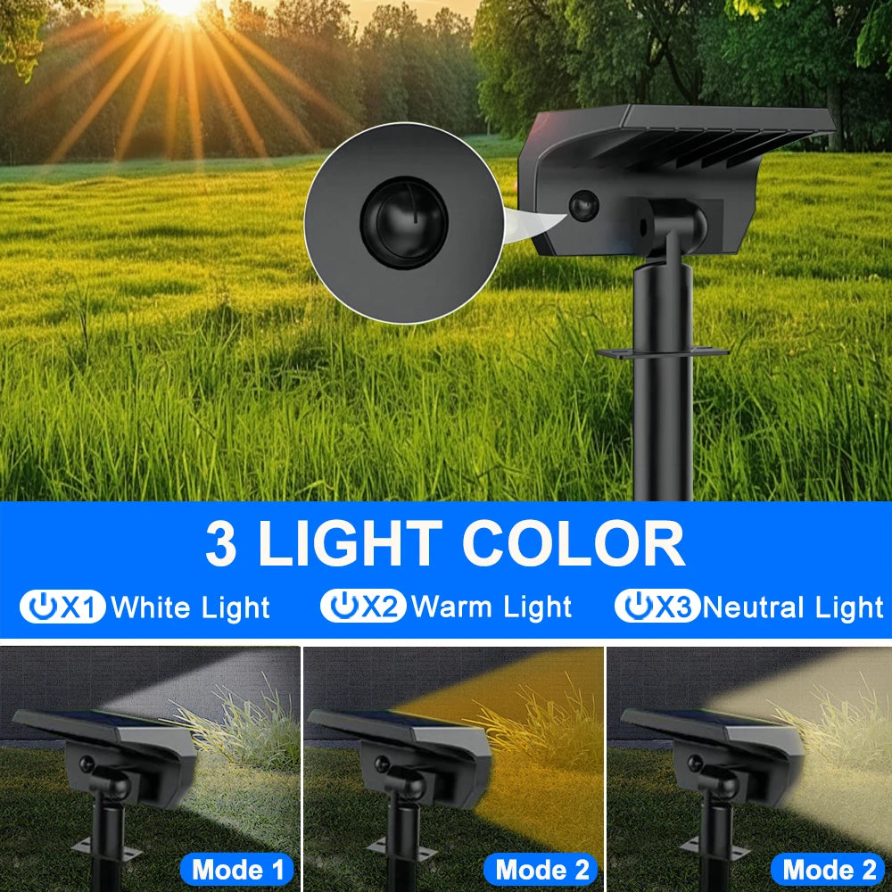 86LED Solar Spot Lights Outdoor Waterproof IP65 Solar Powered 3 Lighting Modes Solar Landscape Spotlight For Garden Flood Light Zpaxo
