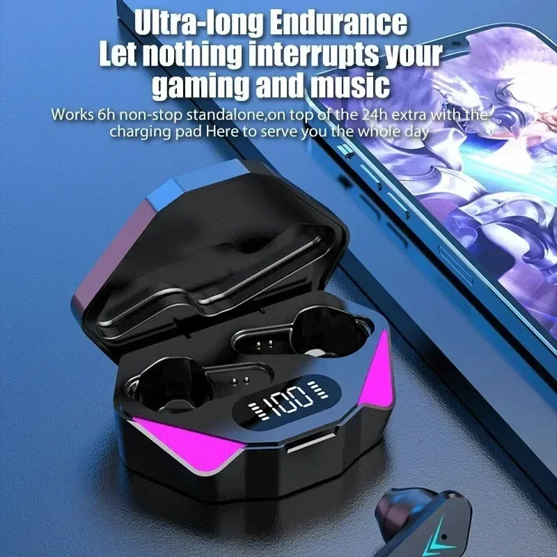 X15 Earphones Bluetooth Wireless Gamer Headphones 65ms Low Latency