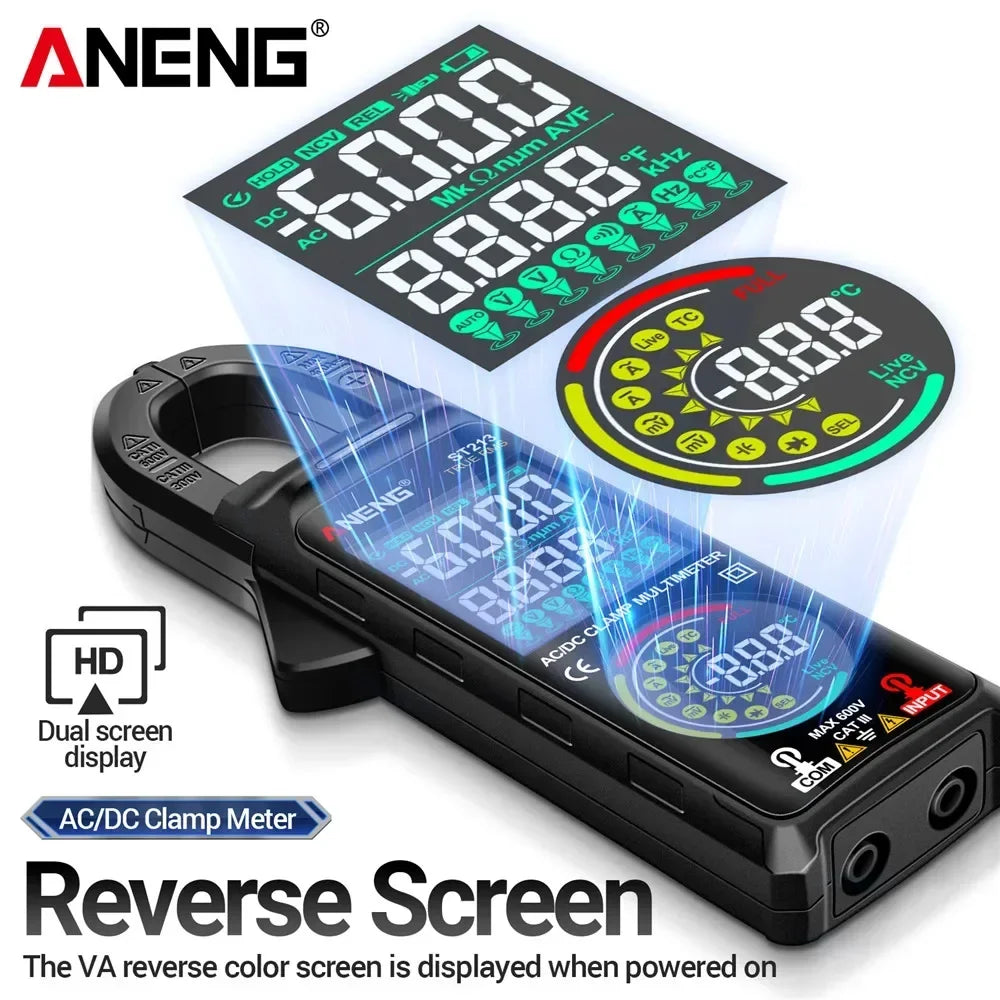 ANENG ST213 Smart Clamp Meter Multimeters 6000 Capacitance Hz