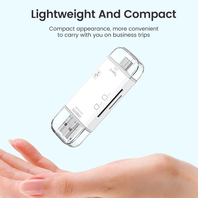 1 Card Reader TF SD USB C Micro Memory Flash Drive Adapter Laptops