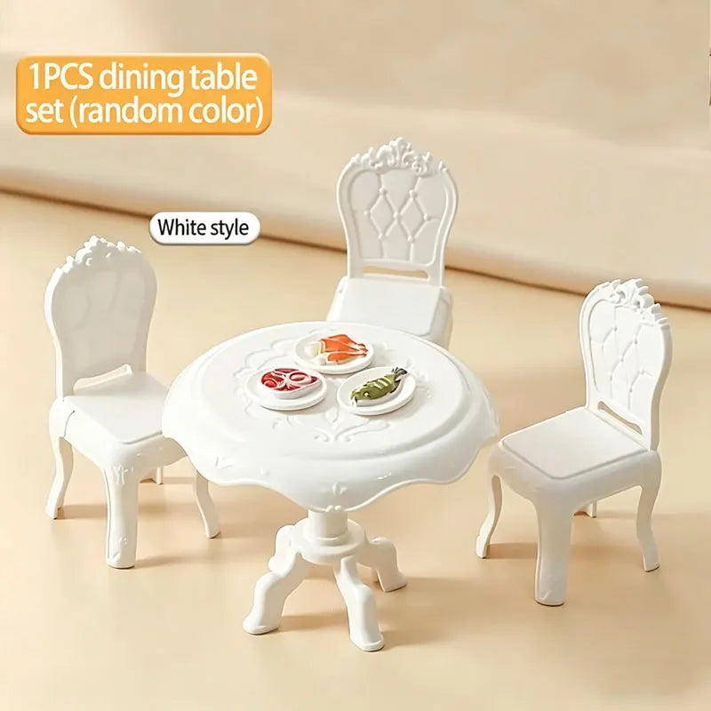 1 12 Miniature Dollhouse Furniture Baby Bed Piano Stroller Dining Zpaxo F