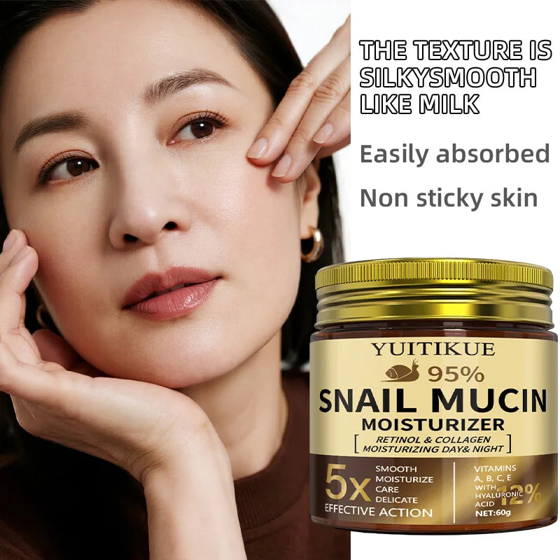 Snail Mucin Cream with Retinol & Collagen – 60g Moisturizer Face Moisturizer Cream Zpaxo Default Title
