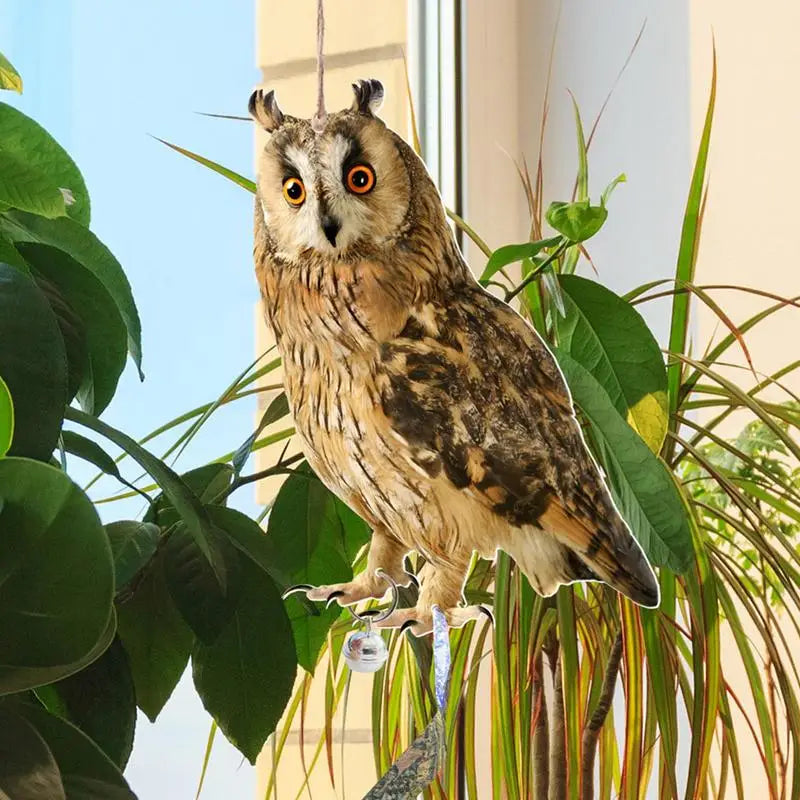 Owl Bird Repellent Bell Pendant Pastoral Orchard Scare Outdoor