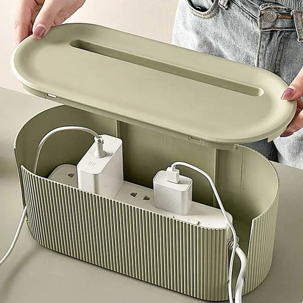 Nordic Plug Board Storage Box Cable Wire Organizer Case Socket