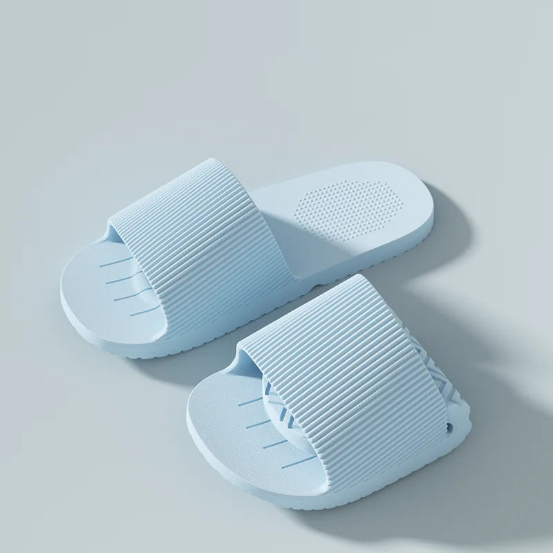 Soft Foldable Slippers Women EVA Portable Travel Indoor Bathroom Zpaxo blue 44-45