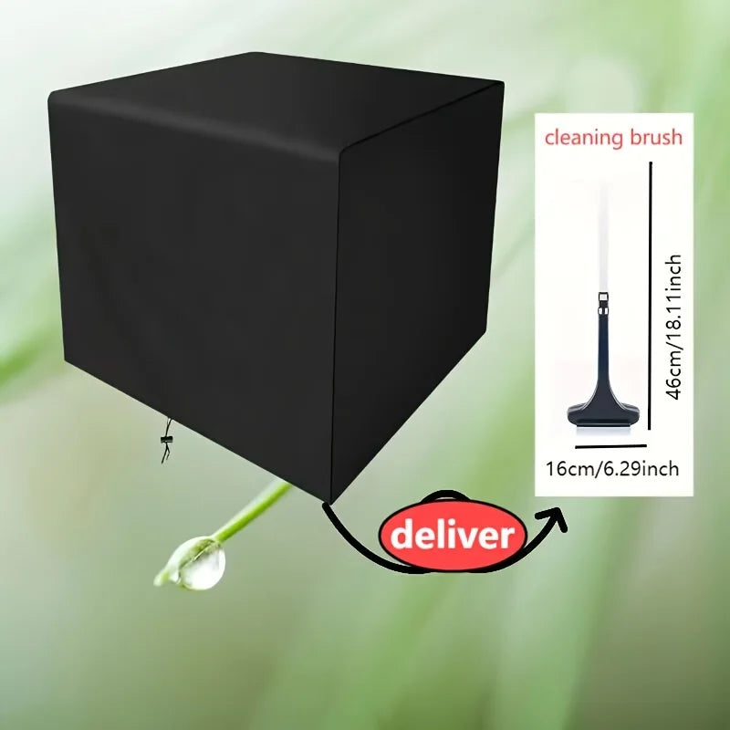 Outdoor Motor Protection Covers Air Conditioning Hood Oxford Cloth Zpaxo black 24 24 30CM