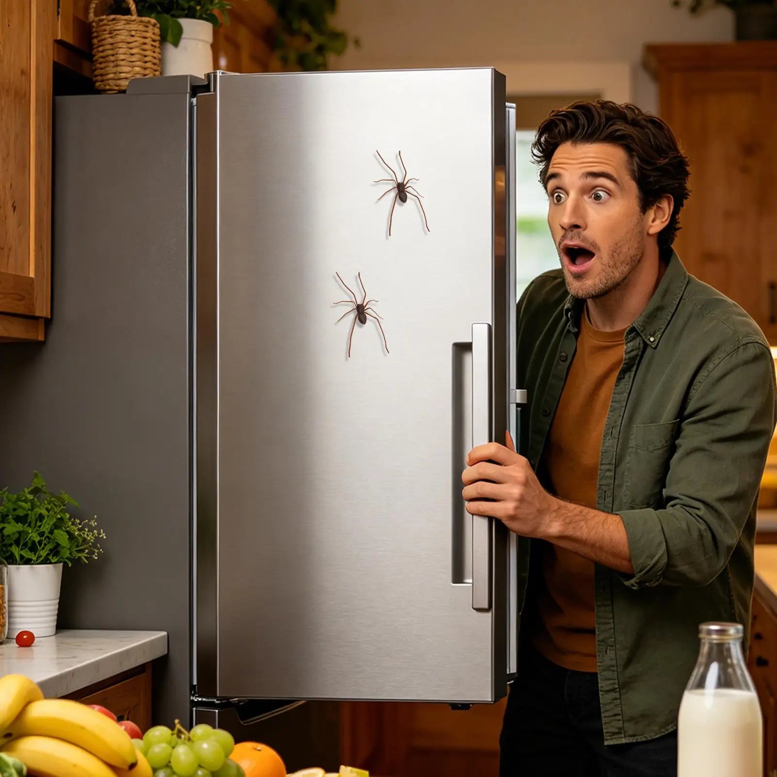 Spider Fridge Magnet Realistic Prank Gadget Refrigerator Funny