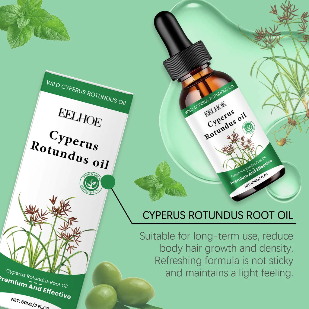Eelhoe Cyperus Rotundus Hair Inhibitor Oil 60ml | Body Hair Serum Hair Inhibitor Serum Zpaxo