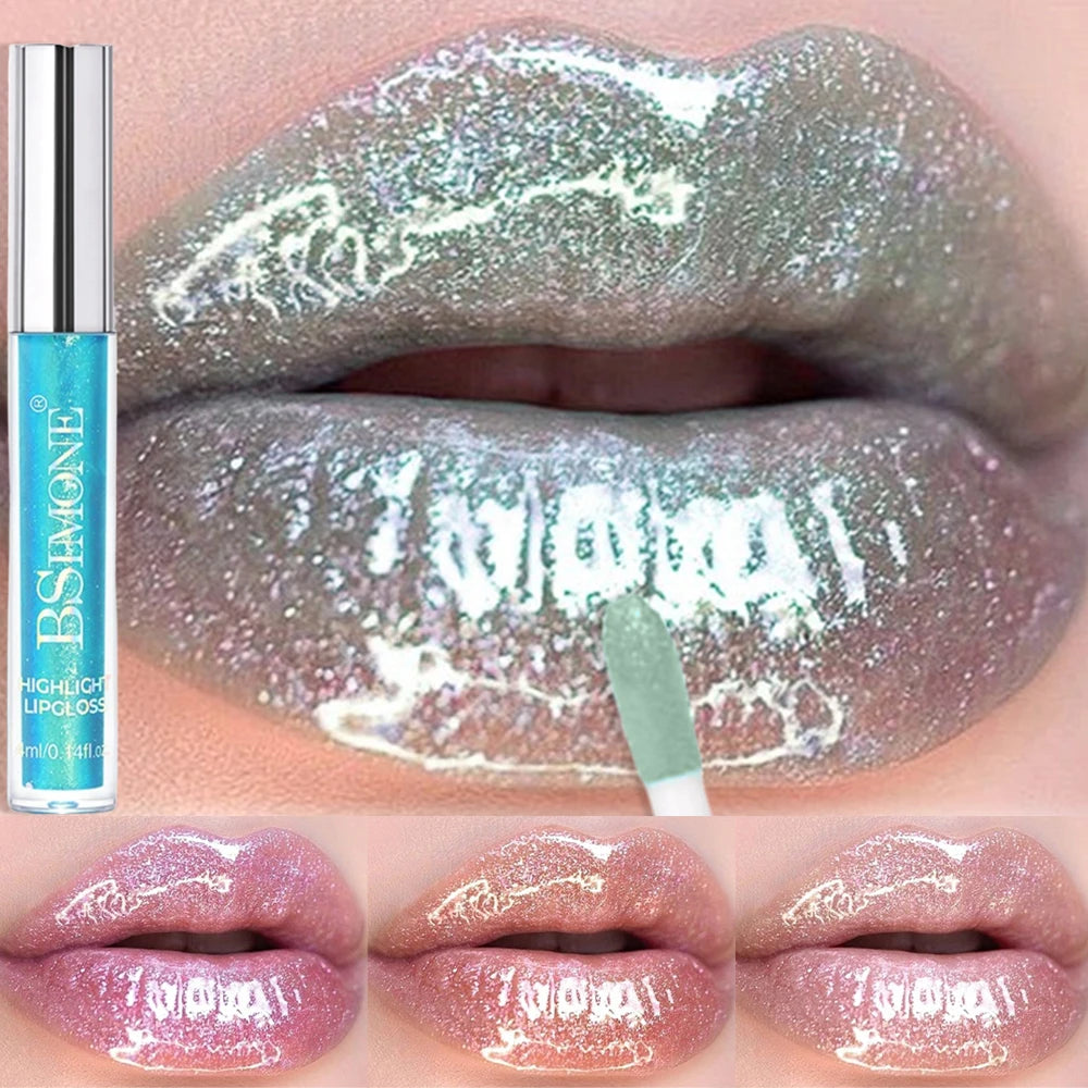 6 Colors Diamond Glitter Lipgloss Makeup Metallic Shimmer Moist Liquid Lipstick Pearl Lip Glaze Jelly Tint Sexy Shiny Cosmetics Zpaxo