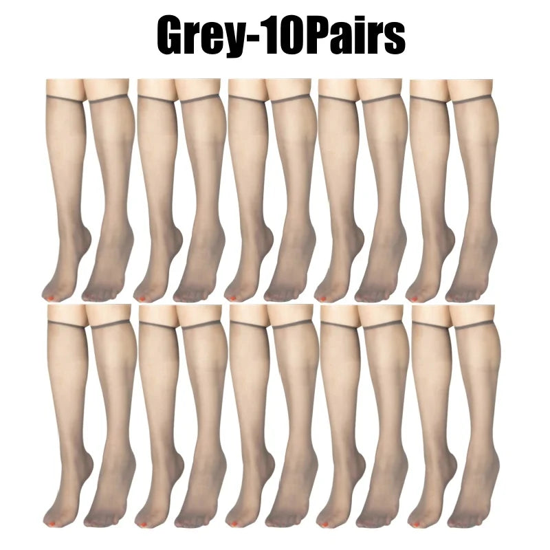 Summer Ultra-thin Korean Invisible Knee-high Socks Nude Seamless