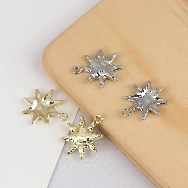 Simple Alloy Octagonal Star Pendant DIY Bracelets Necklaces Jewelry Zpaxo