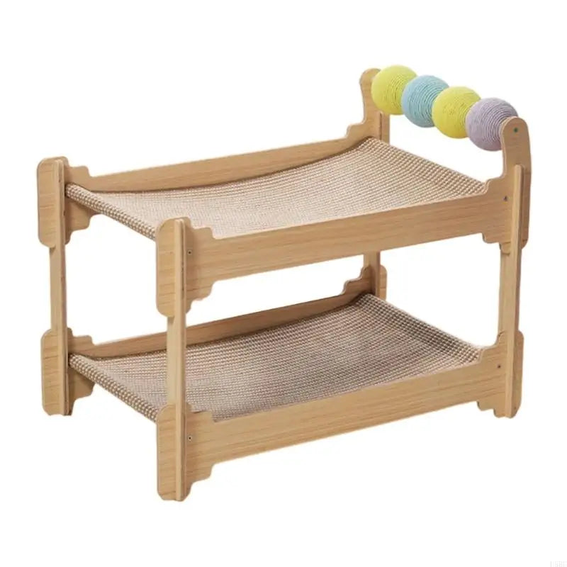 Cats Tree Sisal Scratching Post Frame Bed Indoor Entertainment