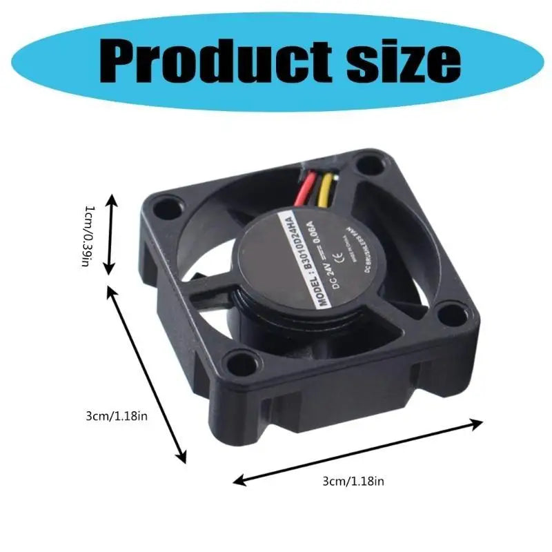 652F Double Bearing Fan 24V 0.06A 3010 13000RPM Extruder Hotend Coolers Radiators Hotend Fan 30x30x10MM for K1 3D Printer Zpaxo