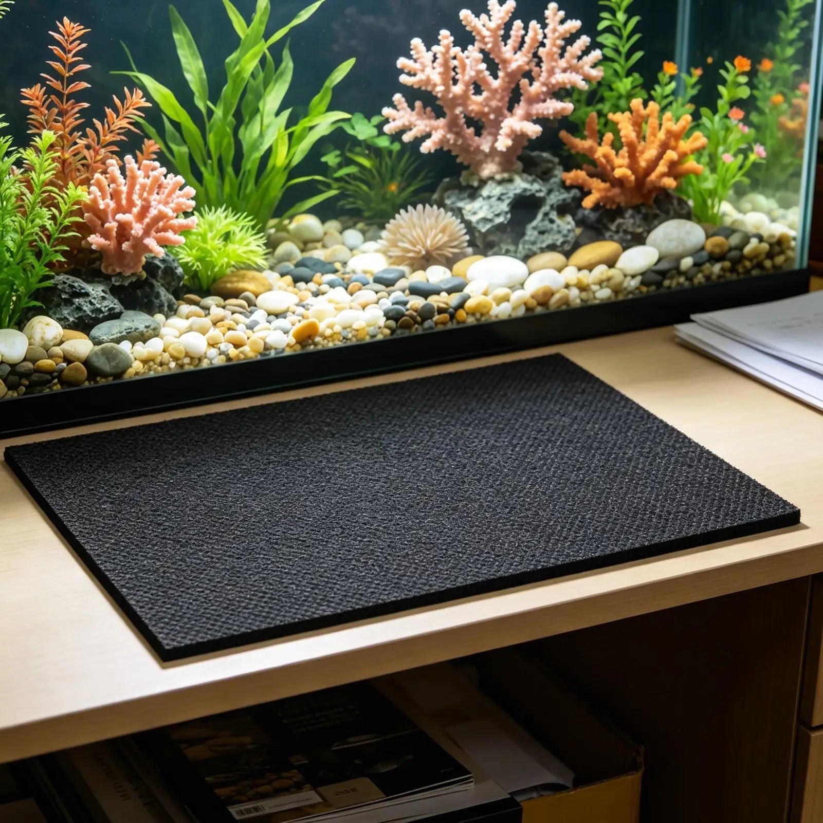 Fish Tank Mat Waterproof Non-slip Protective Self Leveling Aquarium