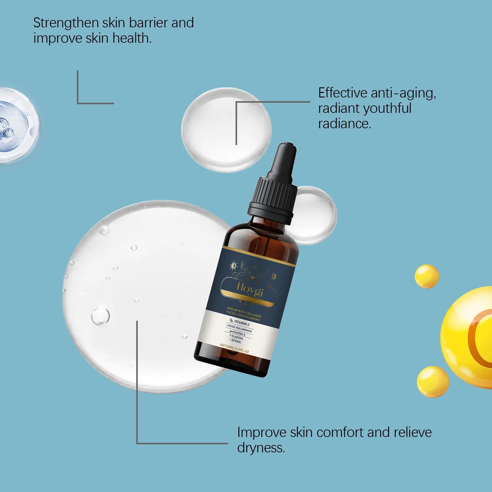 Hoygi Collagen Face Serum – Firming & Moisturizing Essence Collagen Face Serum Zpaxo