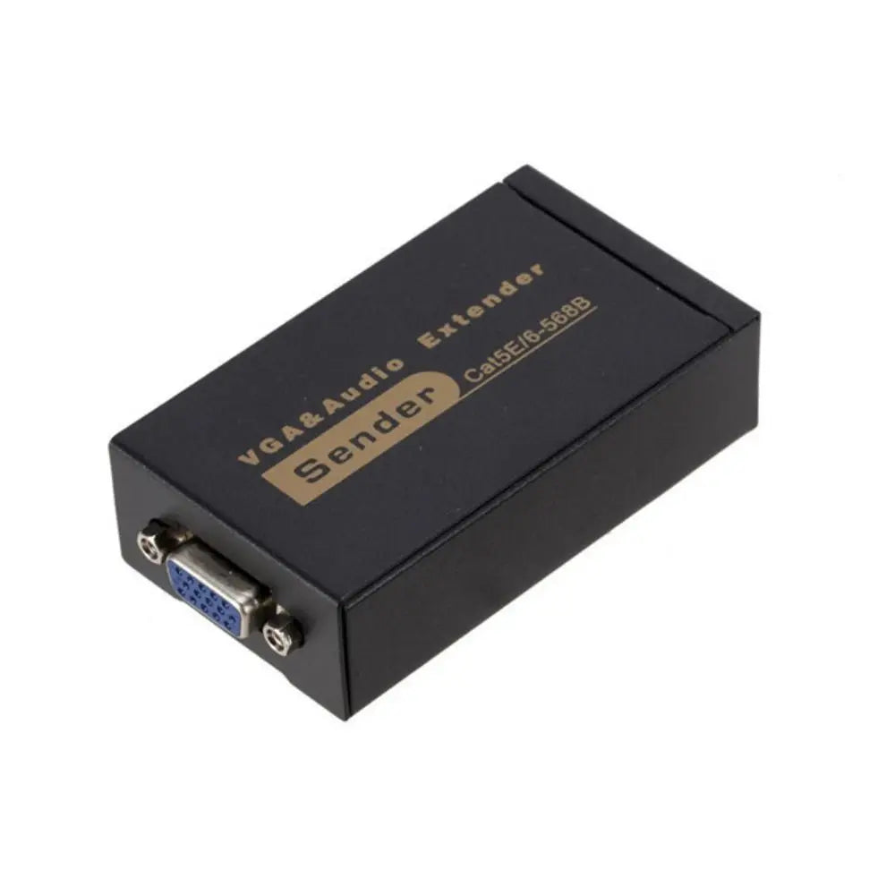 VGA RJ45 100M Video Audio Extender Signal Amplifier Cat5 6 Zpaxo