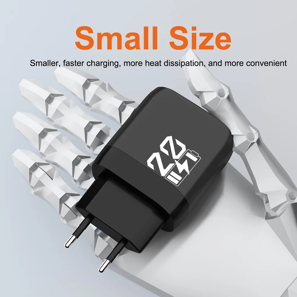 20W USB-C PD Fast Charger Dual Port Wall Adapter EU US Plug USB-C Wall Charger Zpaxo