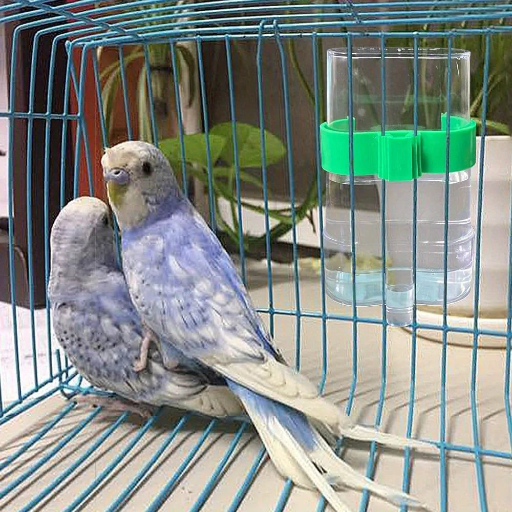 Automatic Bird Water Dispenser Drinking Feeder Transparent Cage
