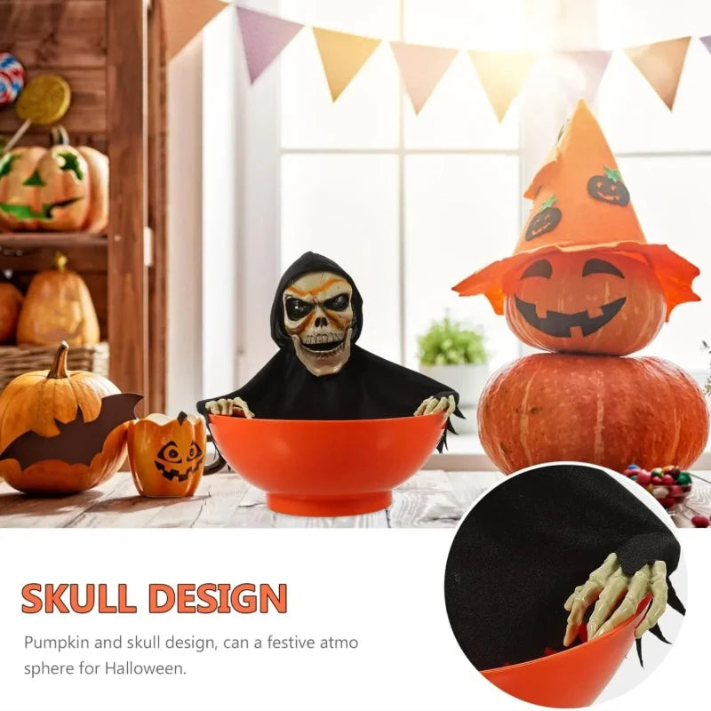 Haunted House Motion-activated Screaming Skull Bowl Glowing