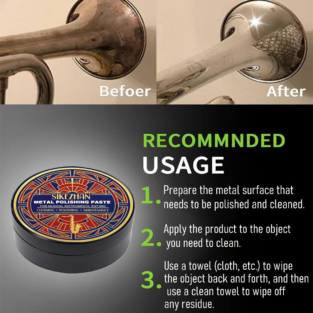 50g Metal Polishing Paste – Brass, Steel & Instrument Polish Metal Polishing Paste Zpaxo
