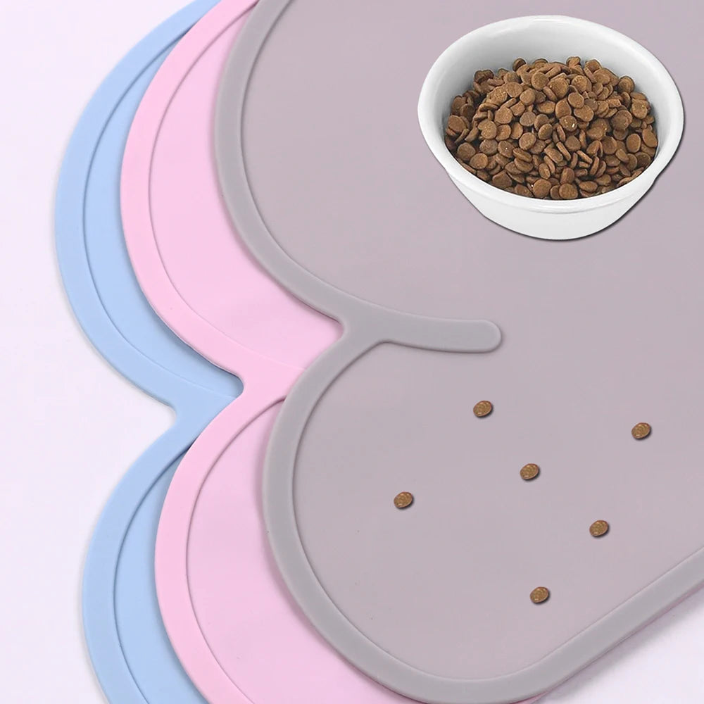 Silicone Pet Food Mat Cloud Shape Dog Cat Bowl Mat Anti-Slip Waterproof Pet Feeding Mat Placemat Zpaxo