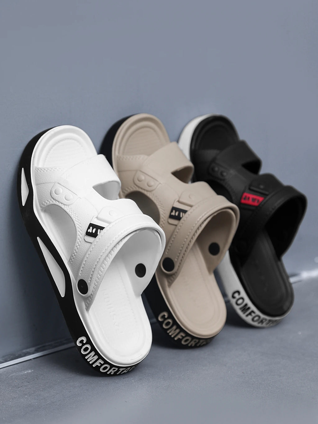 Men's Slippers Summer Sandals EVA Light Adult Thick-soled Beach Shoes
