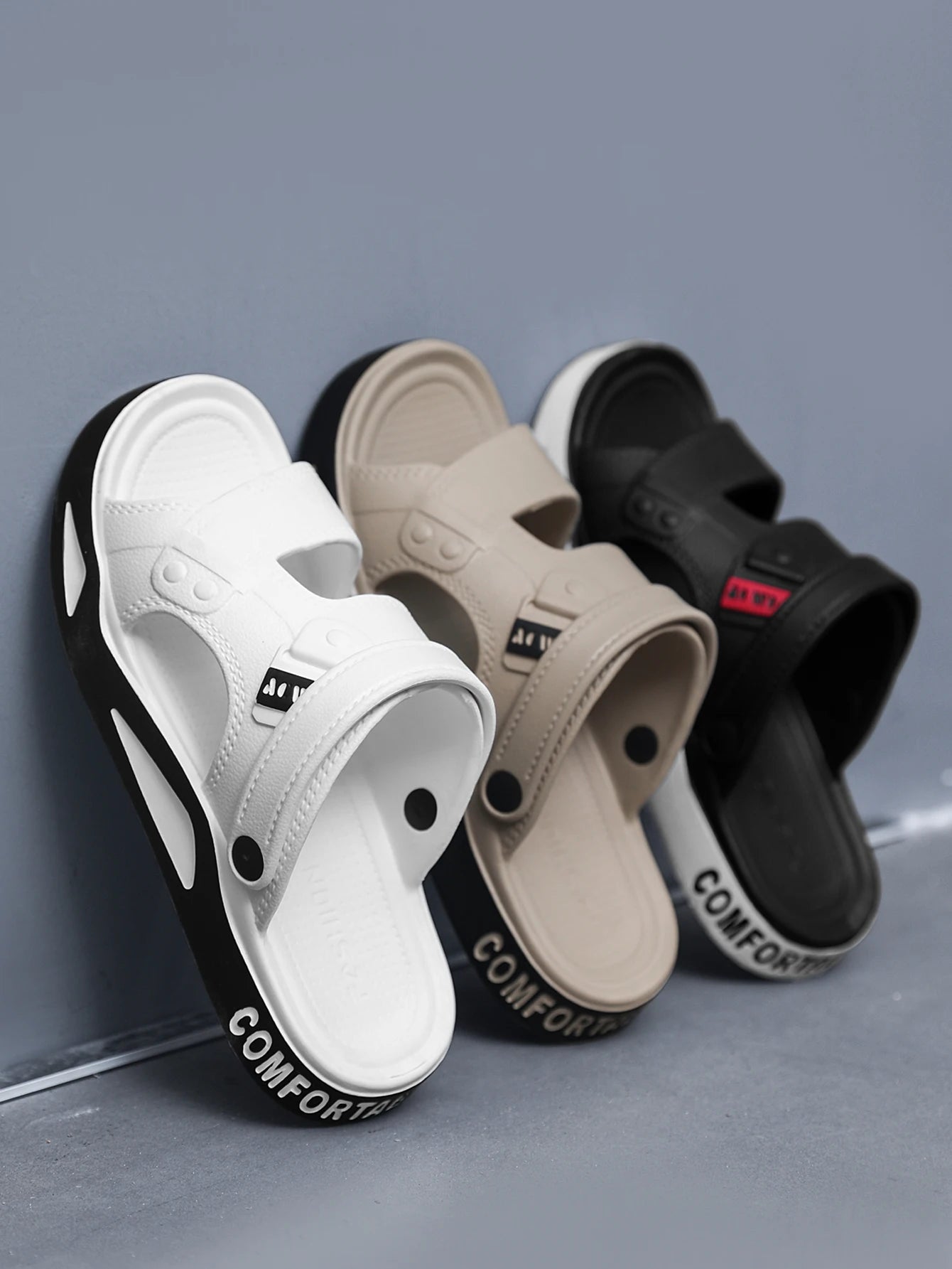 Men's Slippers Summer Sandals EVA Light Adult Thick-soled Beach Shoes