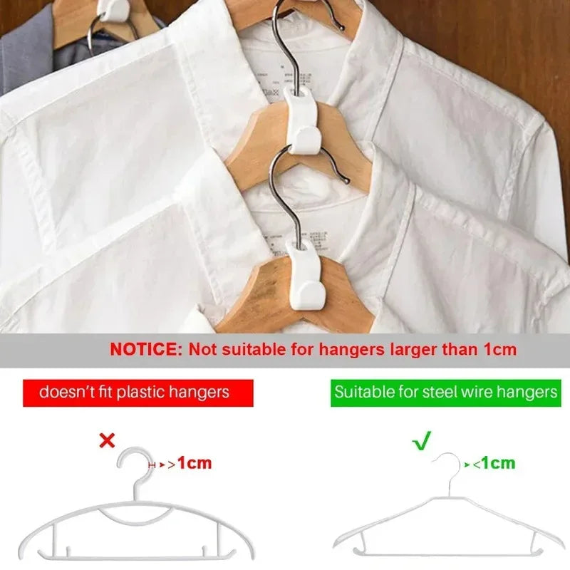 Stackable Wardrobe Hanger Hooks – Space-Saving Closet Organizer