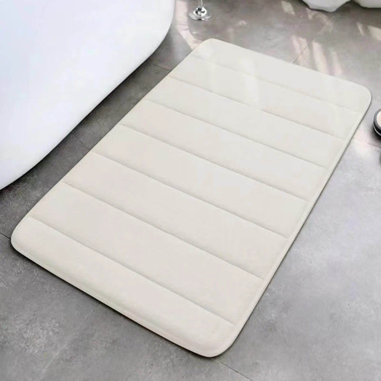 Coral Fleece Bath Mat Absorbent Non-slip Bathtub Rug Quick Dry Home