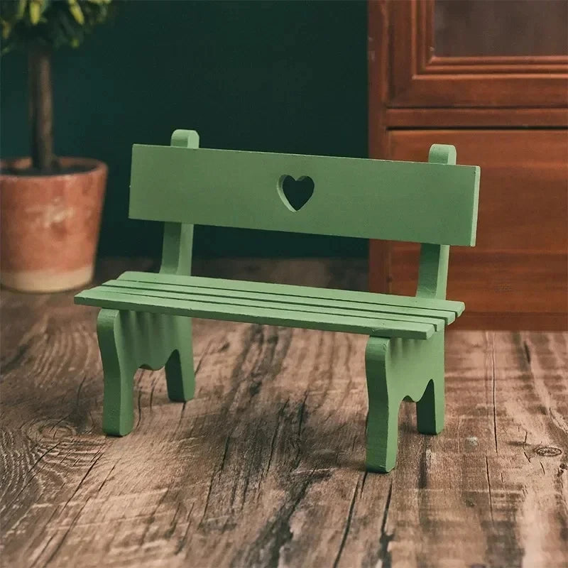 Creative Doll Home Furnishings Toys Mini Bench Decor Small Photo
